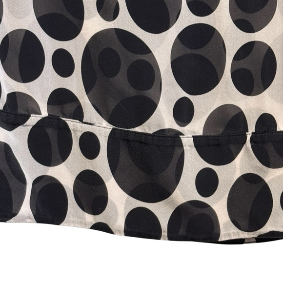 Talbots Silk Black Polka Dot Blouse - Picture 2 of 4